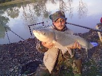 Trota iridea al lago del Grillo