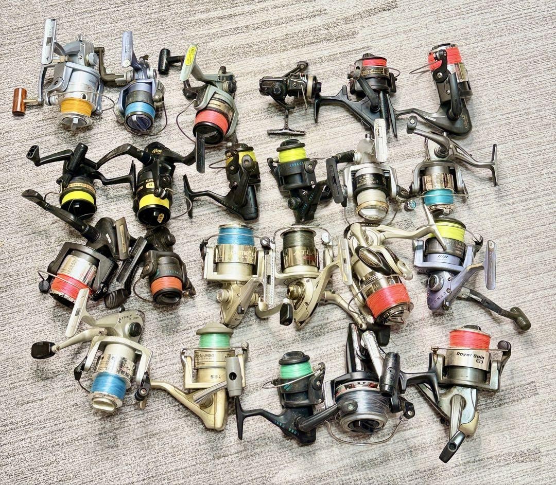 Mulinello da pesca Shimano Daiwa Ryobi lotto sfuso 23 pezzi usati con usura