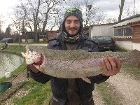 Black bass in notturna al lago Le Palme di Roma