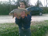 Trota di 1.1kg al lago le palme con camole del miele.