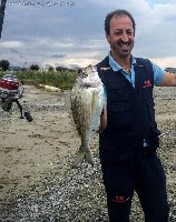 Italcanna evoluzione 170 che non soffre con questa orata di un kg