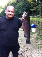 Lago smeraldo Chieti - Trota salmonata di oltre 3kg