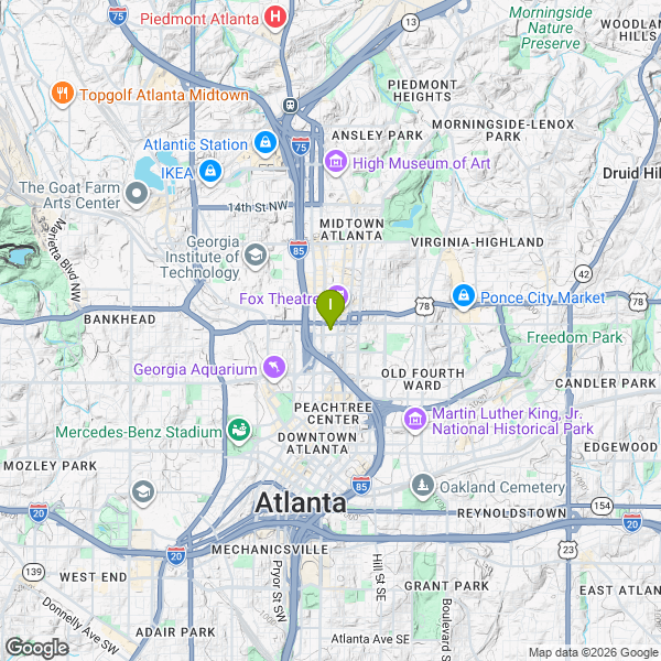 Il luogo di pesca. Lat: 33.7703135 Long: -84.3862806