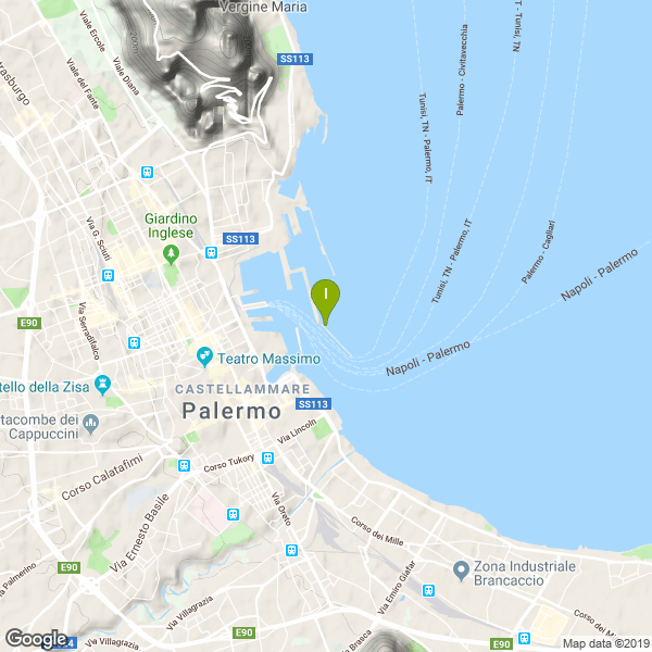 Il luogo di pesca. Lat: 38.126213 Long: 13.376353