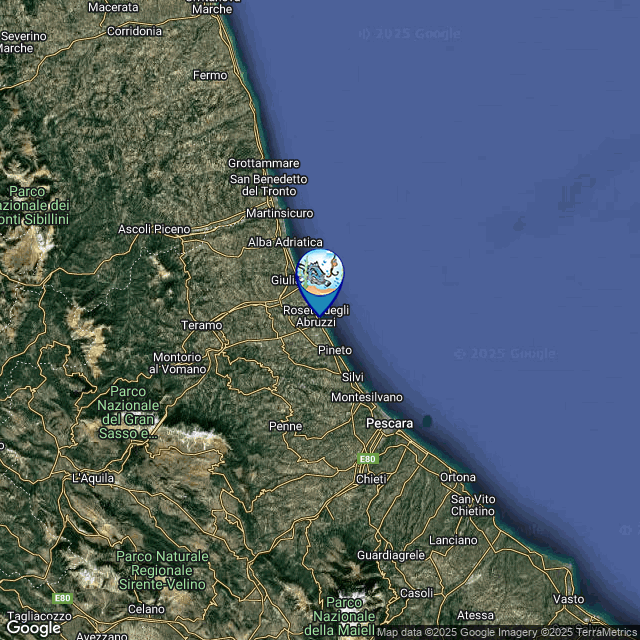 Le coordinate di questa zona di pesca. Lat: 42.670282 Long: 14.022809