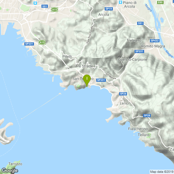 Il luogo di pesca. Lat: 44.082542 Long: 9.894658