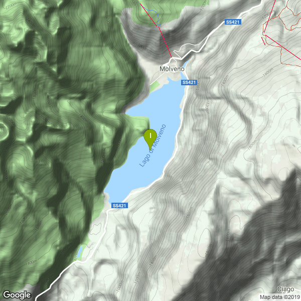 Le coordinate di questo lago a pagamento. Lat: 46.122295 Long: 10.957747