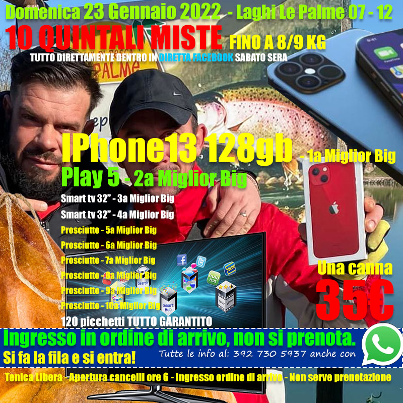 🎮 TROTE e IPhone13 e 𝐏𝐥𝐚𝐲𝐒𝐭𝐚𝐭𝐢𝐨𝐧𝟓 al Lago Le Palme di Roma. Domenica 23 gennaio