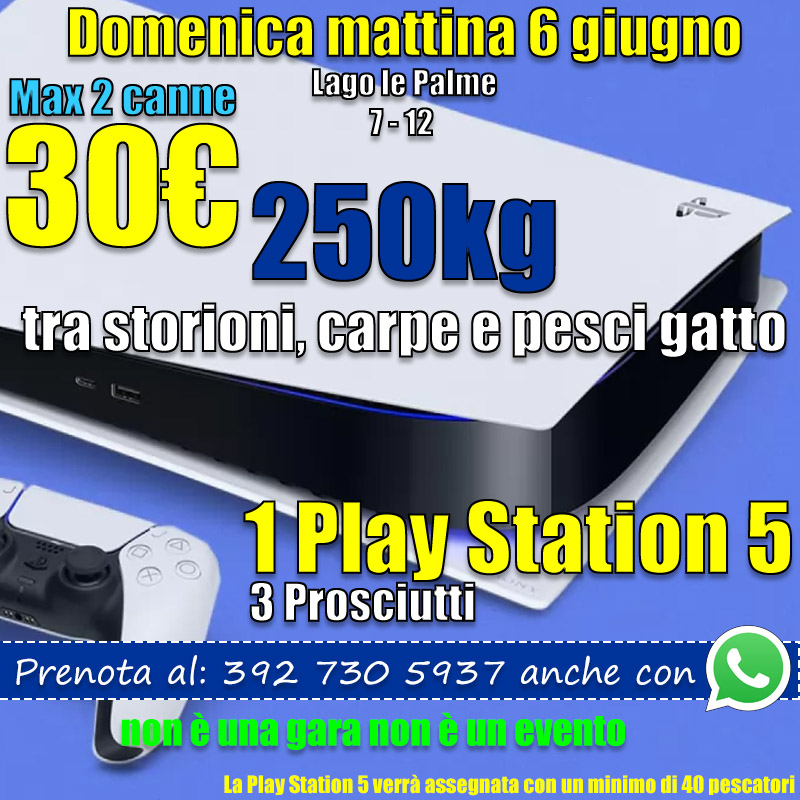  🎮Storioni, Carpe e una 𝐏𝐥𝐚𝐲𝐒𝐭𝐚𝐭𝐢𝐨𝐧𝟓 al Lago Le Palme di Roma