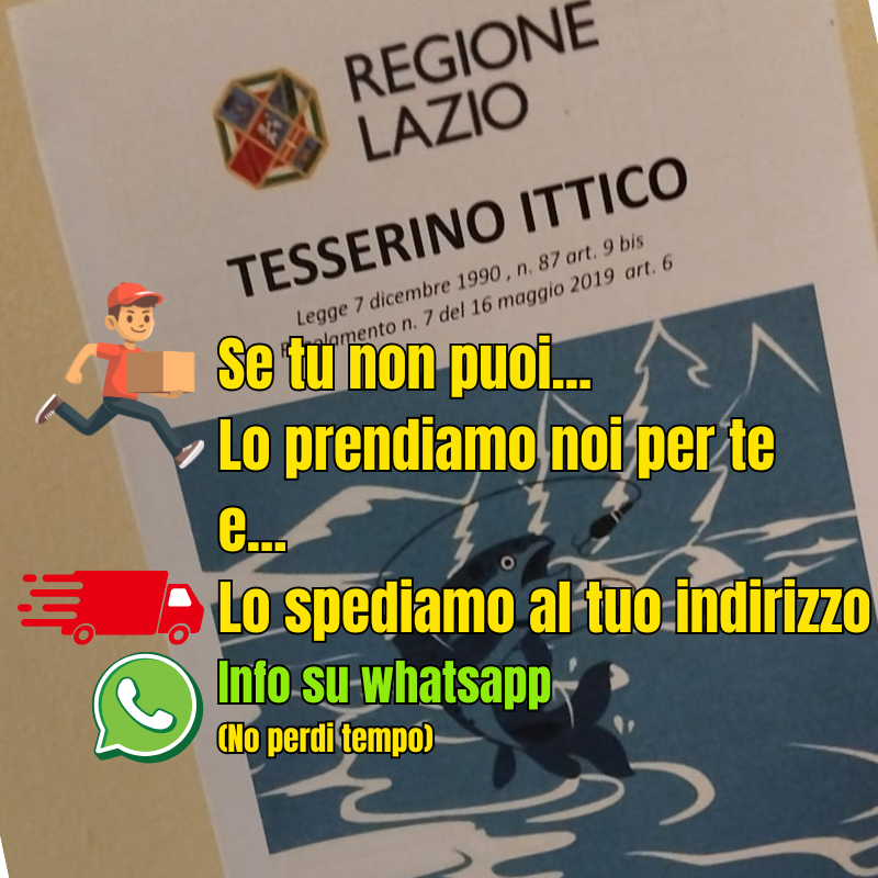 Tesserino segna catture per la regione Lazio
